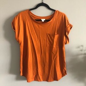 Burnt Orange Silk T-Shirt